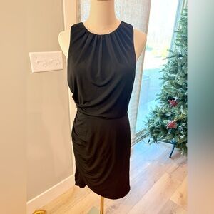 Cinq à Sept Black Gathered Mini Dress